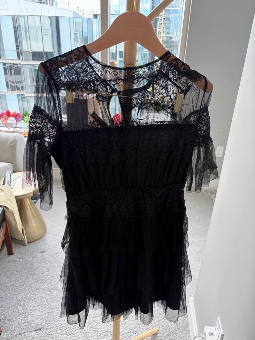 Zara Black Lace Mini Dress